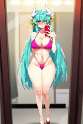 ai_generated bikini fate_(series) kiyohime_(fate/grand_order) leo_over_heaven mirror mirror_selfie