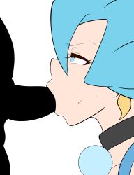 1girls blue_eyes blue_hair censored censored_penis clair_(pokemon) faceless_male fellatio female gym_leader hi_res nintendo notaku oral oral_sex penis penis_in_mouth pokemon pokemon_gsc pokemon_hgss ponytail sex side_view sucking sucking_penis sweat