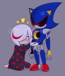 1boy 1girls female male metal_sonic pajamas sage_(sonic_frontiers) sonic_(series) sonic_frontiers sonic_the_hedgehog_(series) tagme