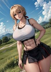 ai_generated female looking_at_viewer makimass_ai tifa_lockhart_(cosplay) violet_evergarden violet_evergarden_(character)