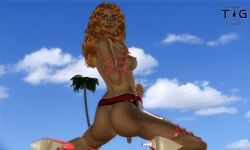 1futa 2013 3d beach dark-skinned_futanari dark_skin futa_only futanari heels herm intersex latina solo tagme trekkiegal