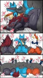 cinderace enigi09 lucario pokemon zoroark