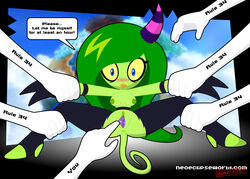 big_breasts blush breasts deadly_six green_hair neoeclipse nipples pussy sonic_(series) sonic_lost_world zeena