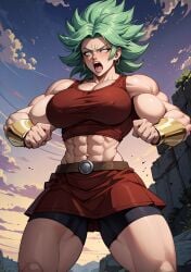 ai_generated dragon_ball dragon_ball_super female kale kale_(berserker) looking_at_viewer makimass_ai