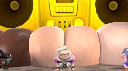 3d 3d_(artwork) 3girls ass_bigger_than_head ass_body ass_focus ass_to_ass boombox bottomless casual casual_nudity deep_cut_(splatoon) dentol female female_only gold_boombox_(prevence) hyper hyper_ass marina_(splatoon) nintendo off_the_hook_(splatoon) pearl_(splatoon) pearl_redraw_(prevence) shiver_(splatoon) shortstack splatoon teasing topwear twerk_hypnosis