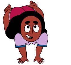 blackmorty_(artist) booty_shorts connie_maheswaran dark-skinned_female dark_skin huge_ass looking_at_viewer steven_universe transparent_background