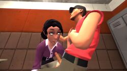 blowjob breathless cum_drip cum_in_cock love miss_pauling scout_(team_fortress_2) surprised