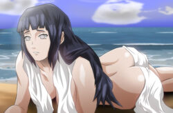 beach female female_only grey_eyes human hyuuga_hinata long_hair mr123goku123 naruto naruto_shippuden solo