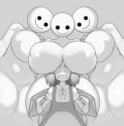 3girls big_breasts breast_on_head breasts breasts_on_head cirno fairy malware malware_(disambiguation) malware_(technology) malware_girl multiple_girls open_mouth smile smiling spiral_eyes tha_randomu touhou trandomu virus voluptuous voluptuous_female white_body wide_hips you_are_an_idiot!