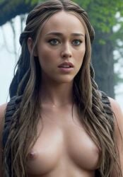 ai_generated breasts lexa_(the_100) the_100 woods