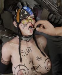 3d abuse asian asian_female big_breasts body_writing broken_rape_victim cigarette cigarette_in_mouth collar condom condom_on_head cum cum_drip cum_in_mouth cum_on_body cum_on_breasts cum_on_face cum_on_head dokkaebi_(rainbow_six) glasses human_ashtray large_breasts mind_break pubic_hair_in_mouth rainbow_six_siege rape ruined_makeup runny_makeup slave slave_collar soboro tagme tinted_eyewear twintails used_condom writing_on_body