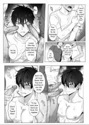 3boys age_difference black_and_white english_text gay group_gay hot_guy hypnosis male_only male_rape_victim mind_control mob older_male text yaoi yaoi_manga