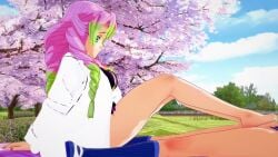 1boy 1boy1girl 1girls 3d 3d_animation animated barefoot bazett big_breasts braid breasts busty cleavage cum cum_on_body cum_on_feet demon_slayer female female_focus foot_fetish foot_focus footjob green_eyes green_hair kanroji_mitsuri kimetsu_no_yaiba koikatsu legs legwear male mole_under_eye multicolored_hair nails panties pink_hair thick_thighs thighhighs thighs two_tone_hair ugoira uniform video voluptuous voluptuous_female white_panties