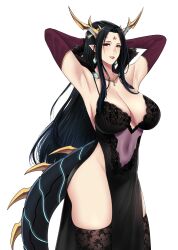 1girls armpits arms_behind_head arms_up big_breasts black_eyebrows black_eyelashes black_hair black_hair_female breasts ear_piercing ear_ring earring earrings elbow_gloves eyebrows eyelashes eyelashes_visible_through_hair female female_humanoid female_only hairless_armpits hourglass_figure huge_breasts humanoid jewelry large_breasts legs long_hair long_hair_female navel necklace non-human pixela_legends pixela_project pointy_ears red_eyes red_eyes_female simple_background solo solo_female tail thick_legs thick_thighs thighs umino_ciala virtual_youtuber white_background xtermination