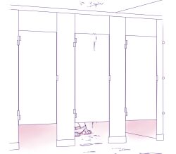 ambiguous_gender anthro aogami bathroom bodily_fluids clothed clothing cum genital_fluids hi_res panties panties_down partially_clothed public_restroom restroom_stall savannah_(tokentwins) solo underwear underwear_down