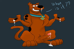 big_penis brown canine cum dog furry hanna-barbera kiwi95 male male_only no_humans penis scooby-doo scooby-doo_(character) solo testicles