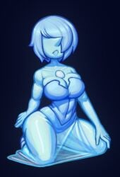 azai blue_body blue_hair blue_pearl_(steven_universe) gem_(species) pearl_(gem) steven_universe