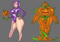 ass_expansion before_and_after body_modification breast_expansion dc female femsub halloween high_heels huge_ass huge_breasts jack-o'-lantern mind_control plant_girl plant_transformation pumpkin pumpkin_girl pumpkin_head raven_(dc) thick_thighs thigh_expansion thighhighs transformation transformation_sequence wide_hips zxc