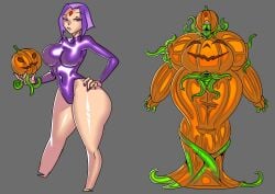 ass_expansion before_and_after body_modification breast_expansion dc female female_only femsub halloween high_heels huge_ass huge_breasts jack-o'-lantern mind_control plant_girl plant_transformation pumpkin pumpkin_girl pumpkin_head raven_(dc) thick_thighs thigh_expansion thighhighs transformation transformation_sequence wide_hips zxc