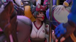 3d animated ass ass_shake ball_gag big_ass d.va huge_ass kiriko_(overwatch) kishi lesbian overwatch overwatch_2 shorter_than_30_seconds sombra surrounded_by_ass tagme tracer twerking video wide_hips widowmaker yuri