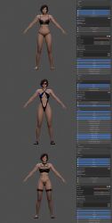 1girls 3d asserting_dominance athletic_female big_breasts bikini blender blender_(software) eyewear female female_only kazama_asuka model model_release mokujin_hornywood solo sunglasses t-pose tekken tekken_8 thick_thighs