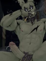 big_penis drooling five_nights_at_freddy's male male_only nk63171432 precum smile smoking solo solo_male springtrap springtrap_(fnaf)