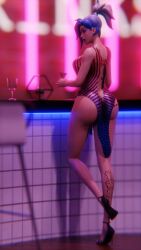 3d 3d_model big_ass bodywriting clothed_female club dress drinking exposed exposed_ass fancy_clothing fucktoy high_heels looking_back_at_viewer mercy nuffie overwatch overwatch_2 public public_exposure short_dress showing_ass showing_off skimpy_clothes skimpy_dress slut slutty_clothing slutty_outfit tattoo tattoos