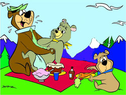 boo_boo_bear cindy_bear female hanna-barbera nipples tagme yogi_bear yogi_bear_(character)