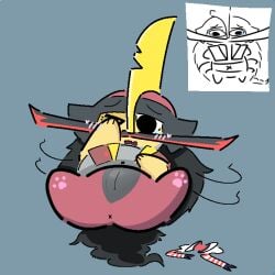 jellybean_(oc) joke_art kingambit pokesona shitpost ugly_draw