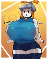 1girls alternate_version_available areolae big_breasts bouncing_breasts connie_(mario) horu mario_and_luigi:_brothership mario_and_luigi_(series) movement_lines nipple_bulge sideboob simple_eyes solo tagme top_heavy visible_areolae
