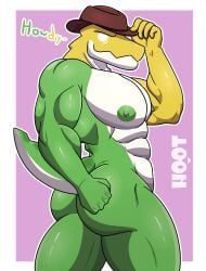 abs absurd_res anthro ass australian bara bara_ass bara_tiddies bara_tits big_ass big_ass_(male) big_butt big_chest big_pecs bubble_ass bubble_butt candy clothing cowboy_hat crocodile crocodilian crocodylid dessert dg254 digital_media_(artwork) dumptruck_ass dumptruck_butt fat_ass fat_butt food food_creature food_humanoid glitch_productions green_body gummigoo_(the_amazing_digital_circus) gummy_(food) gummy_creature hat headgear headwear hi_res huge_ass huge_butt huge_chest huge_pecs humanoid large_ass large_butt living_candy male male_focus male_only massive_ass massive_butt muscle_ass muscle_butt muscles muscular muscular_anthro muscular_ass muscular_butt muscular_male nipples nude pecs plump_ass plump_butt reptile reptile_humanoid round_ass round_butt scales scalie simple_background solo tail the_amazing_digital_circus thick_ass thick_butt two_tone_body yellow_body