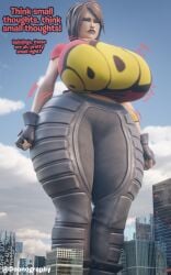 1girls 3d big_ass big_breasts doonography female female_only fortnite fortnite:_battle_royale giantess huge_ass huge_breasts text tntina watermark wide_hips