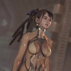 1:1 1girls 3d animated asian_female ass ass_focus ass_shake black_hair bodysuit bouncing_breasts breasts breedable child_bearing_hips erect_nipples_under_clothes eve_(stellar_blade) exhibitionism female gameplay official_art ponytail shorter_than_10_seconds skin_suit_(stellar_blade) solo solo_female stellar_blade swaying tagme thick_thighs video wide_hips