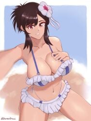 breasts daymandraws female female_only final_fantasy final_fantasy_vii looking_at_viewer solo swimsuit tifa_lockhart