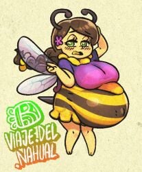 bee_girl bees belly belly_inflation big_breasts breasts bumblebee chaneque chibi elf fairy huge_belly hyper_belly hyper_pregnancy inflation inflation_girl mumu_suremfemale no_sex pregnancy pregnant pregnant_belly pregnant_female spirit viaje.del.nahual