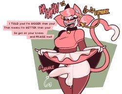 1futa anthro big_penis bottomless bragging cat_ears cat_tail catgirl clothed clothing collar dialogue english_text euphoric feline futa_is_bigger futa_only futanari gender_euphoria huge_cock large_penis light-skinned_futanari light_skin mad_mew_mew mew_mew_(undertale) mew_mew_kissy_cutie mostly_clothed penis pubes pubic_hair skirt skirt_lift skirt_up small_penis_humiliation smooth_balls smooth_penis solo talking_to_viewer text thick_thighs trans trans_woman transgender uncensored undertale undertale_(series) xenopavilia