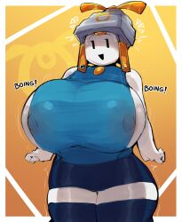 1girls alternate_version_available anthro big_breasts bouncing_breasts breasts_bigger_than_head connie_(mario) horu huge_breasts humanoid mario_(series) mario_and_luigi:_brothership mario_and_luigi_(series) movement_lines nipple_bulge sideboob simple_eyes solo tagme top_heavy