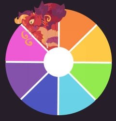 blep carillong chimekeeperderg_(artist) color_wheel_challenge eastern_dragon lineless looking_at_viewer male monster my_singing_monsters nubbed_penis precum scalie seasonal_monster solo tongue_out unfinished