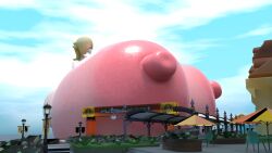 3d 3d_(artwork) bitting_finger blender blonde_hair blue_eyes breast_expansion giantess giantess_growth huge_ass huge_breasts light_blue_lipstick mario_(series) mario_kart nintendo princess_rosalina squidly super_mario_galaxy