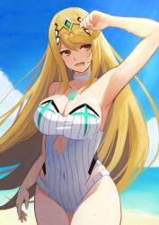 breasts core_crystal female female_only labebebe_lee mythra nintendo solo swimsuit xenoblade_(series) xenoblade_chronicles_2