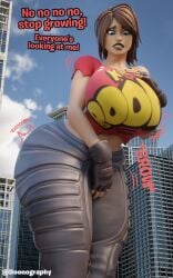 1girls 3d big_ass big_breasts doonography female female_only fortnite fortnite:_battle_royale giantess huge_ass huge_breasts text tntina watermark wide_hips