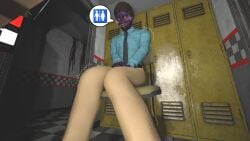 3d blush blushing brown_hair desperation emoji five_nights_at_freddy's fully_clothed fully_clothed_human fully_clothed_male have_to_pee heavy_blush male male_only michael_afton no_nude omorashi pee_desperation pee_holding peeing purple_body purple_skin shaking shivering source_filmmaker sweat sweatdrop sweating toilet_emoji uniform yuuki_momofox