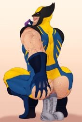 anal ass bara clothing daddy dilf logan_(x-men) male male_only manly marvel marvel_comics mature_male muscular_male nude penetration penis sex_toy smith_(ardp13) smithswhc solo solo_male tight_clothing wolverine_(x-men) x-men