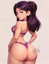 1girls ai_generated back big_ass big_butt commission cute_eyes cute_face cute_girl elygordan elygordanart female female_only huge_ass huge_butt human looking_at_viewer looking_back nipples patreon pink_swimsuit small_breasts smaller_female solo swimsuit the_incredibles the_incredibles_2 violet_eyes violet_parr