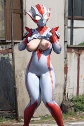 ai_generated alien alien_girl alien_humanoid alone female female_only large_breasts minato_asahi_(grigio) thick_thighs ultraman_(franchise) ultraman_r/b ultrawoman_grigio