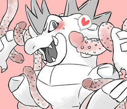 feraligatr heart pokemon reddish tentacle