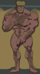 balls bara beard big_muscles body_hair cybersix facial_hair flaccid human lucas_amato male male_only muscles muscular nude penis remert solo solo_male