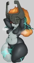 1girls angry angry_expression angry_face armpits imp_midna klebo_stuff medium_breasts midna the_legend_of_zelda thick_thighs twilight_princess wide_hips wide_thighs