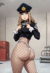 ai_generated ass_focus bubble_ass bubble_butt camie_utsushimi fishnet high_waisted_thong my_hero_academia