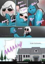 blowjob casual comic english_text fellatio female gumball_watterson harkart masami_yoshida oral page_45 page_number penis sleeping tagme text the_amazing_world_of_gumball to_be_continued